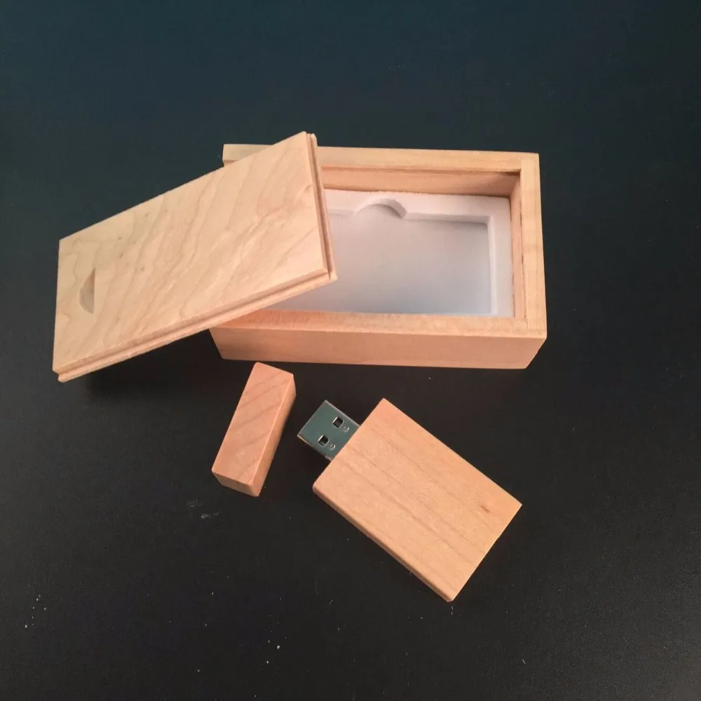 Флеш-накопитель usb 2 0 или 3 версии натуральный клен для свадебных фотографий с