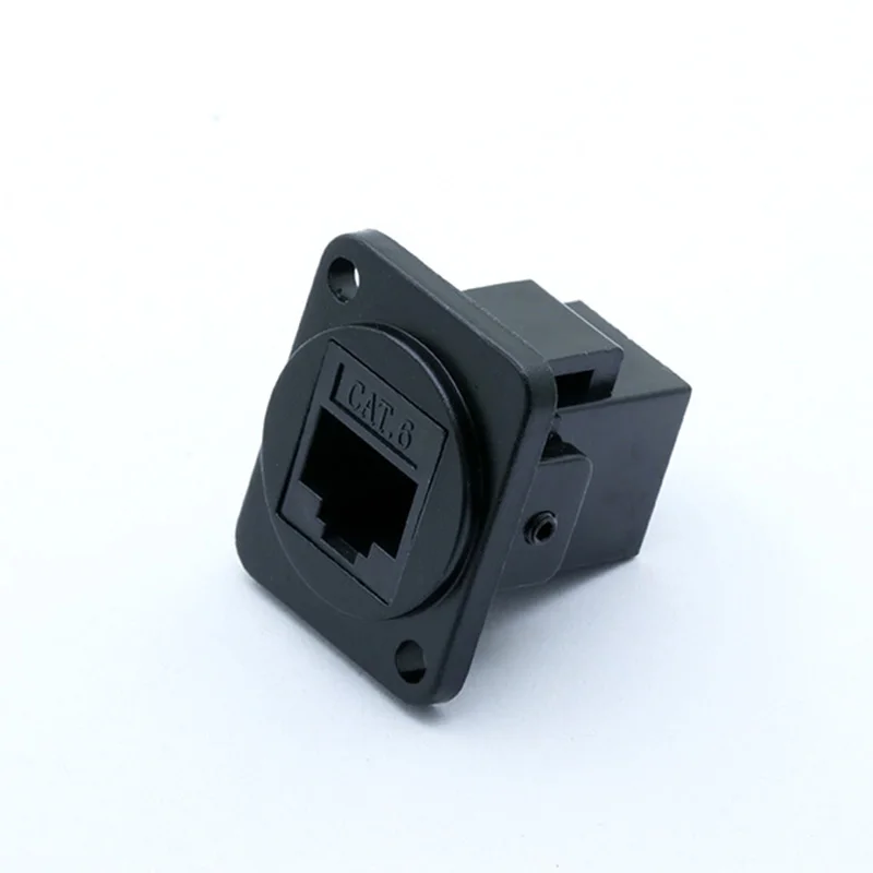 1 шт. RJ45 разъем, CAT.6, D Тип, металлический материал, Панель Крепления шасси, RJ45 гнездо