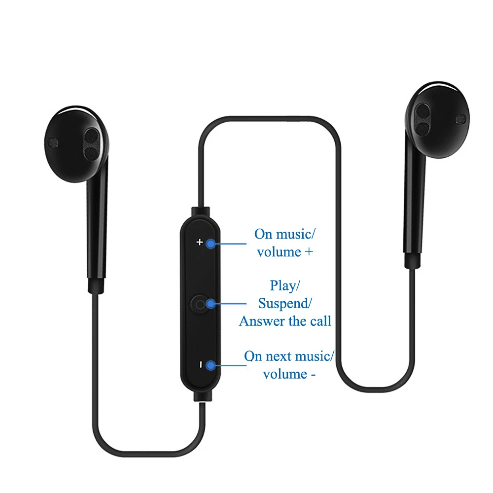 S6 bluetooth гарнитура спортивные беспроводные наушники Bluetooth наушники для телефона с микрофоном наушники для iPhone Xiaomi huawei