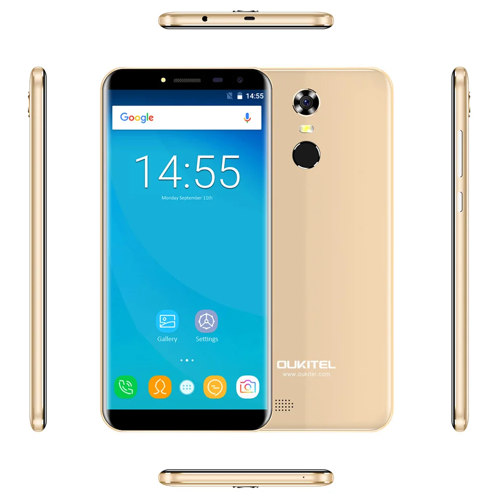 OUKITEL C8 смартфон 3g 5 &quot2.5D Arc Экран Android 7 0 MTK6580A 1. Гц 4 ядра 2 ГБ + 16 отпечатков пальцев