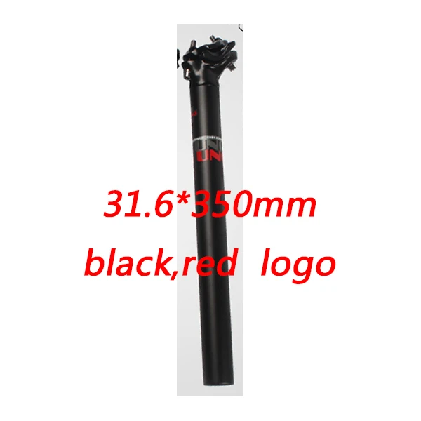 316 black red logo UNO сверхлегкий MTB горный велосипедный Подседельный штырь для горного велосипеда трубка Алюминий стойка сиденья из сплава 27,2/30,9/31,6*350 мм - Цвет: 316 black red logo