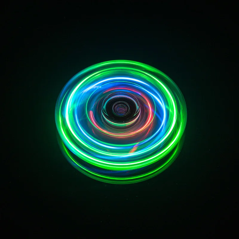 Встряхивание света Fidget finger Spinner красочное освещение для аутизма и СДВГ
