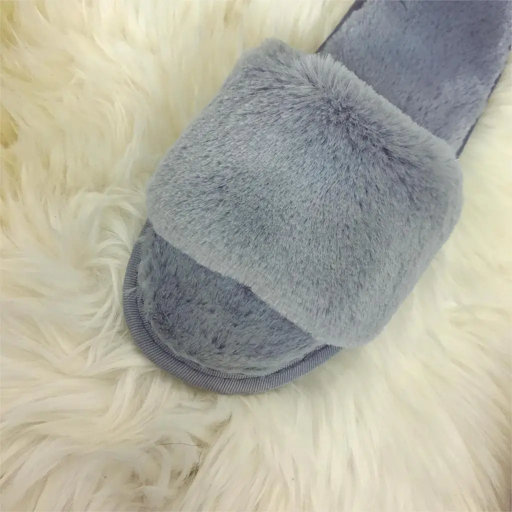 2018 chinelos de ver o feminina zapatos mujer женские слипоны ползунки пушистого искусственного меха