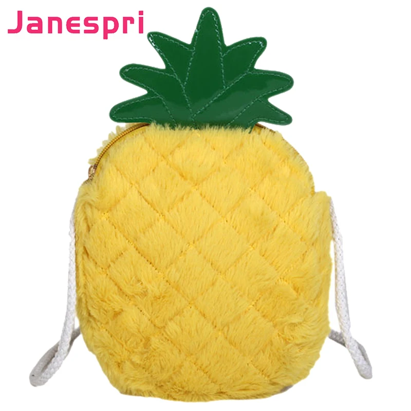 JANESPRI Для женщин велюр CrossBody сумки в форме ананаса коробка Женский Сумки сумка для
