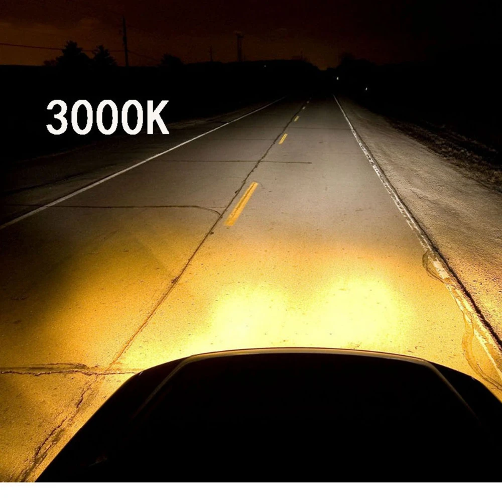 2 шт. h3c фар 100 W фары белого и желтого цвета 3000 K 6000 галогеновые лампы для