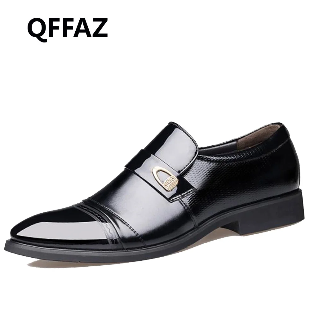 QFFAZ New Spring Fashion Oxford Business Men Shoes Genuine Leather High Quality Soft Casual Breathable Men's Flats man | Обувь