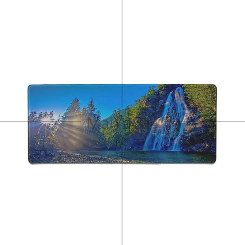 

Maiyaca Waterfall landscape Natural Rubber Gaming mousepad Desk Mat Keyboard Mat New Arrived High Quality Luxury mousepad anime