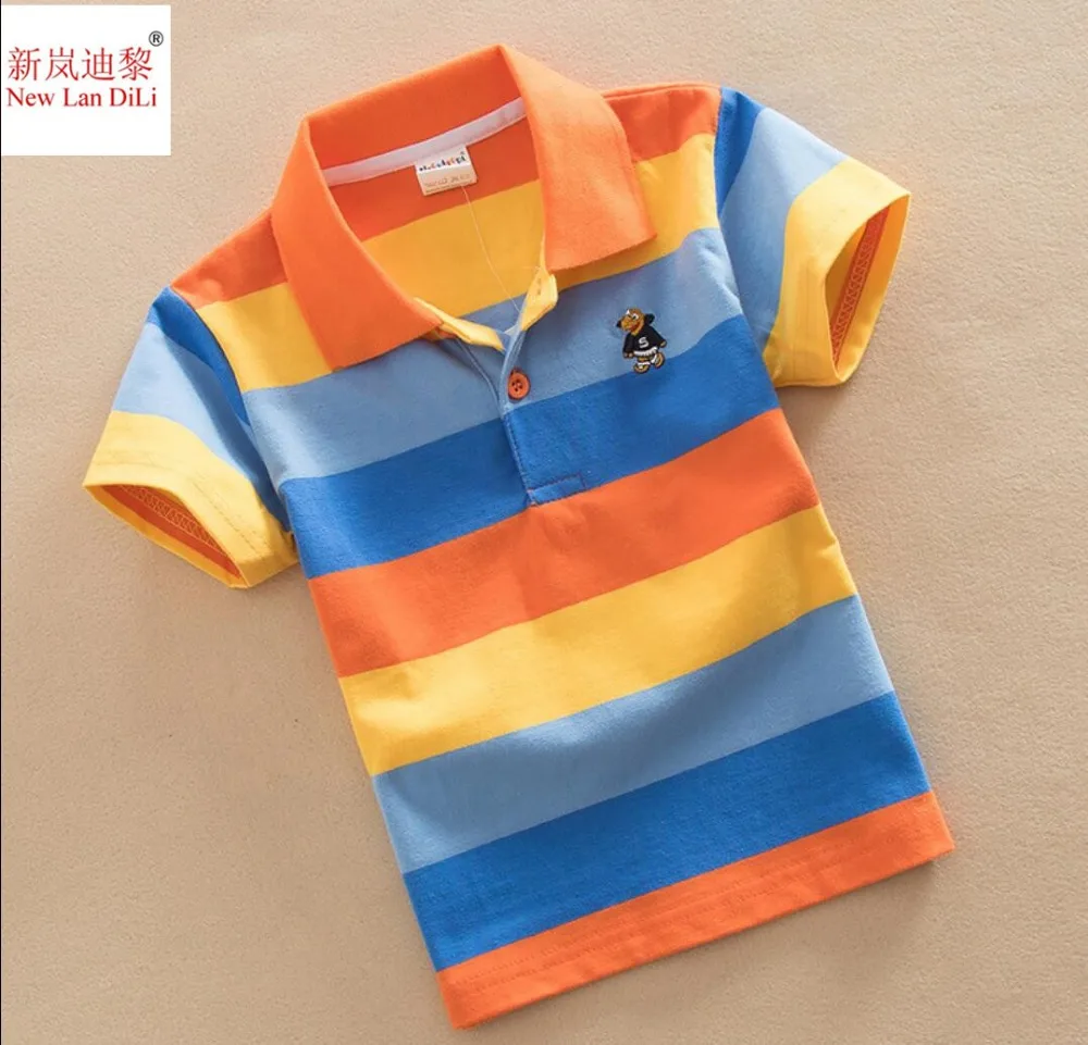Новинка рубашка поло для подростков и мальчиков детская Модная хлопковая