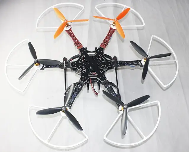 F05114-AO RTF F550 550 мм Hexa-Rotor Air Frame сборный комплект с Radiolink 6 CH передатчик Prop Protector |