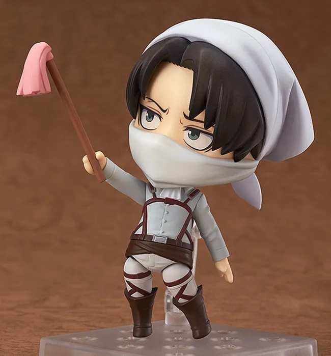 Аниме атака на Титанов Nendoroid 417 Levi Очищающая версия ПВХ экшн фигурная Смола