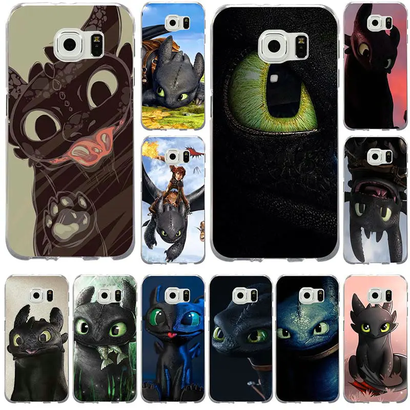 Soft TPU Cases Cover for Samsung Galaxy Note 2 3 4 5 8 S2 S3 S4 S5 Mini S6 S7 S8 S9 Edge Plus How To Toothless Train Your Dragon | Мобильные