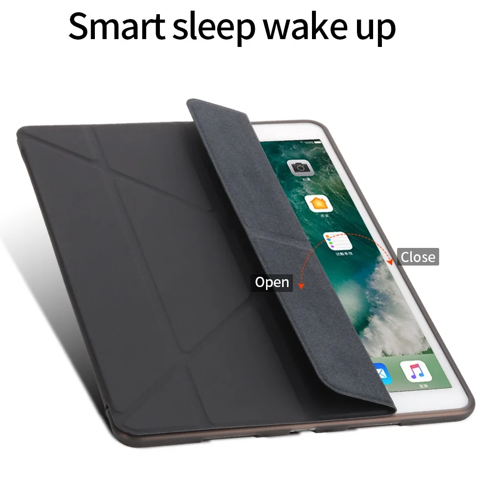 Умный чехол мягкая задняя Подставка для Ipad Air 2/Air 1 ультра тонкий из искусственной