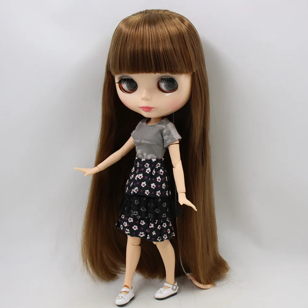 Ледяной DBS Blyth кукольные нет. BL0623 каштановые волосы шарнирное тело натуральную