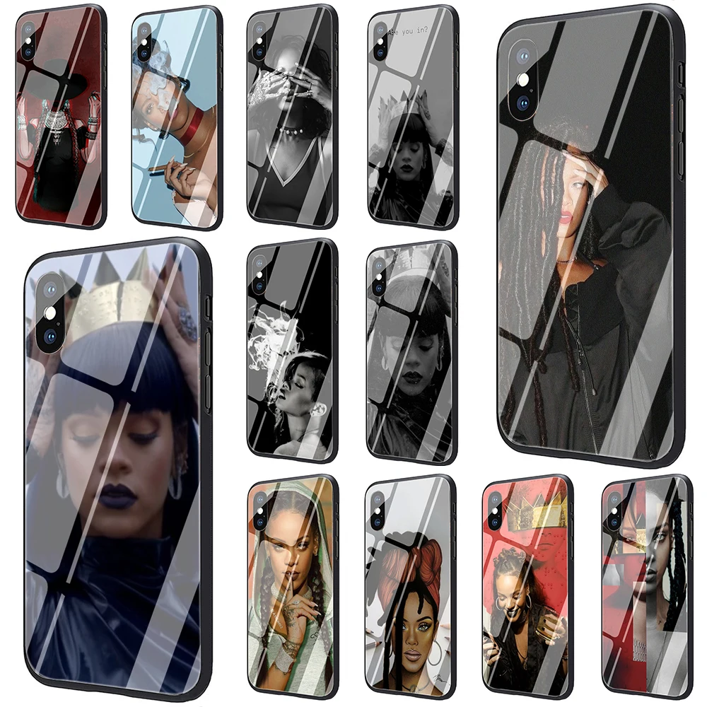 Чехол для телефона из закаленного стекла Rihanna iphone SE 2020 5 6 6S Plus 7 8 X XS XR 11 Pro Max |
