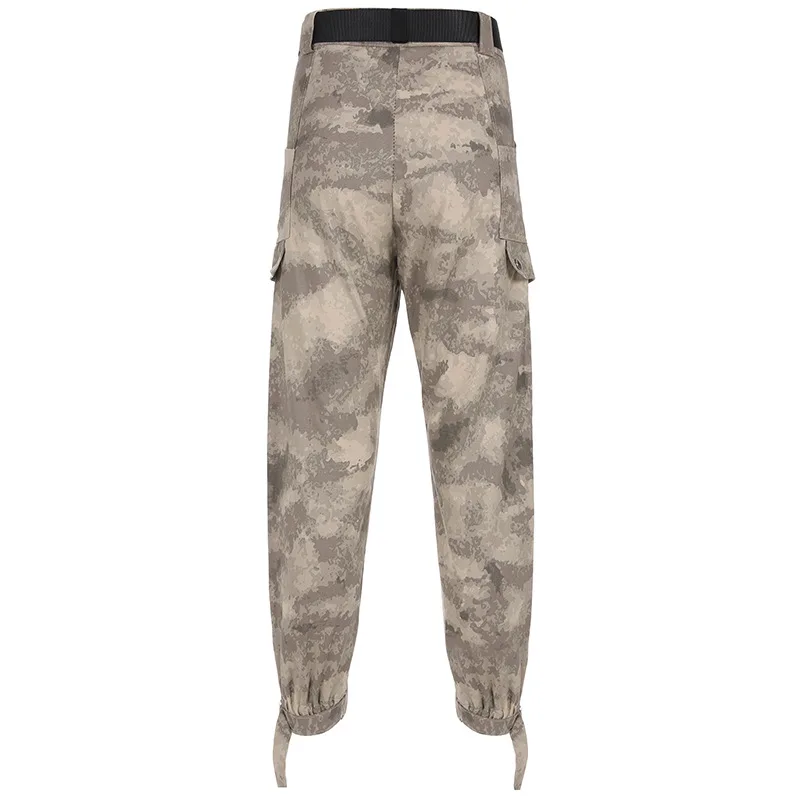 

2019 Women Cargo Camo High Waist Hip Hop Trousers Military Army Combat Camouflage
