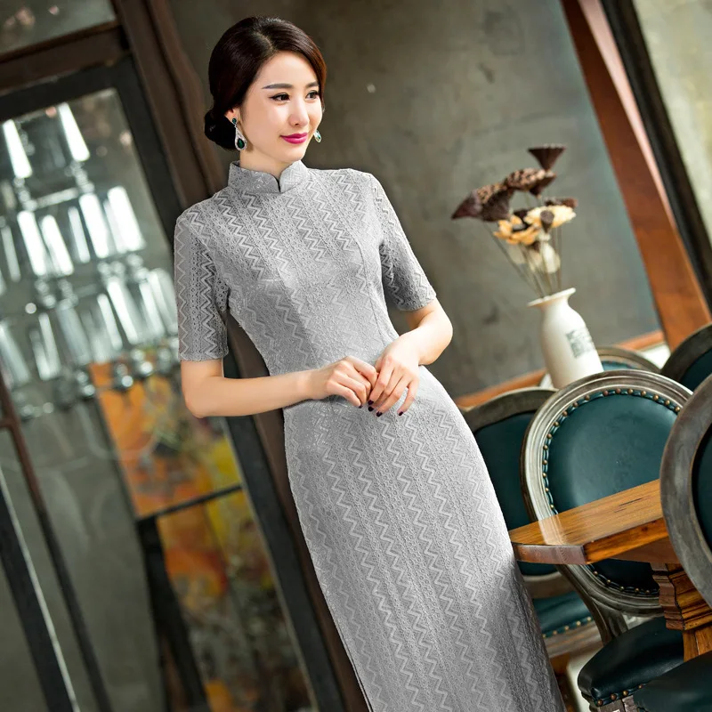 Шанхай история высокого качества cheongsam платье восточное женское qipao Китайская