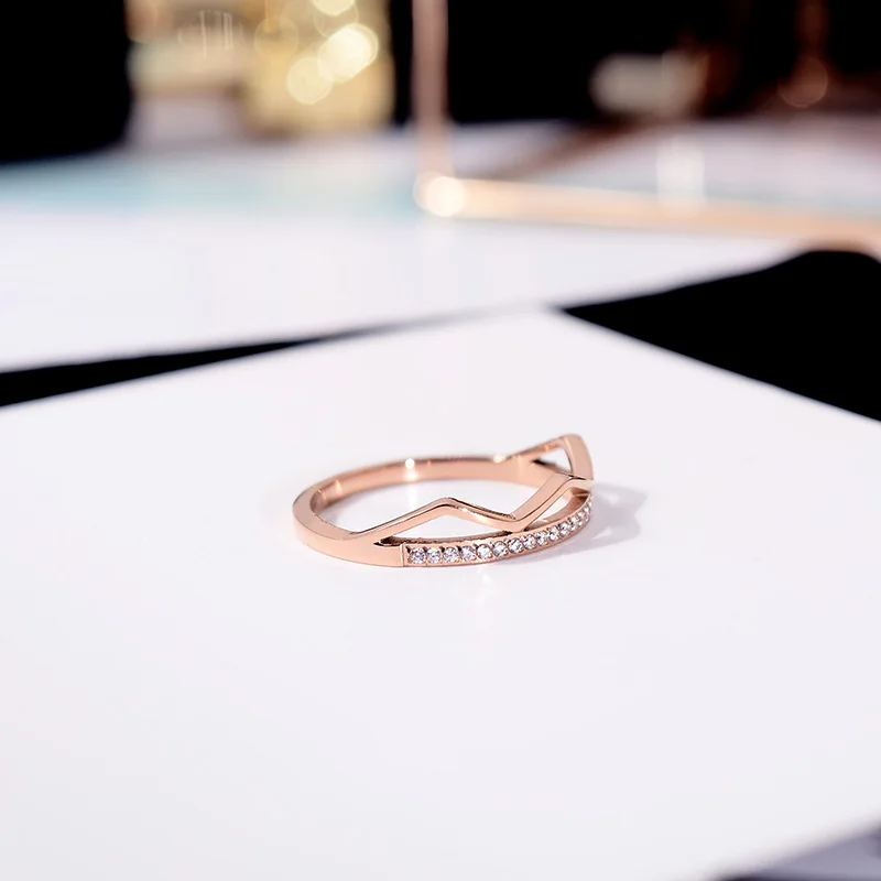 Новинка 2019 роскошное кольцо YUN RUO с хрустальной короной цвета розового золота