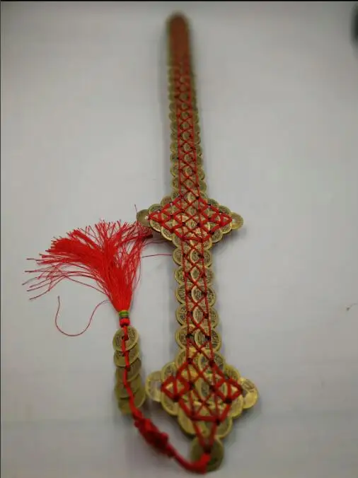 Двухрядный короткий меч Qianlong монеты талисман разрешить jieyinling бронзовые