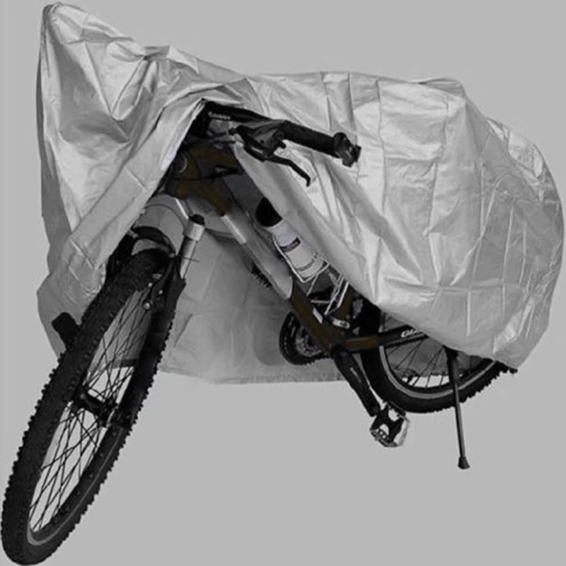 

1 PC soft PEVA Silver gray Waterproof Bike Bicycle Motorcycle Rain Snow Cover for Outdoor Motorcycle Scooter UV Protector