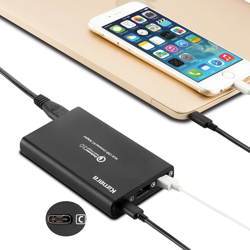 Универсальное зарядное устройство LVSUN для ноутбука с type c USB C адаптер Macbook 12 дюймов