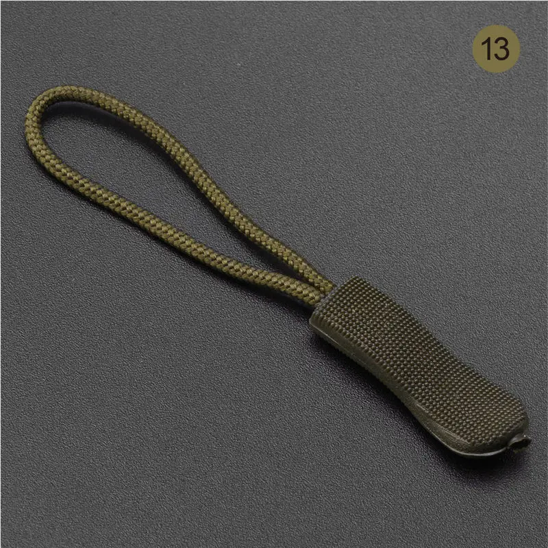 color 13 20 шт цветной шнур на молнии, тактический рюкзак, аксессуары, Съемник на молнии, сделай сам, молния, голова, шнур, веревка, ремешок для телефона, слайдер - Цвет: color 13