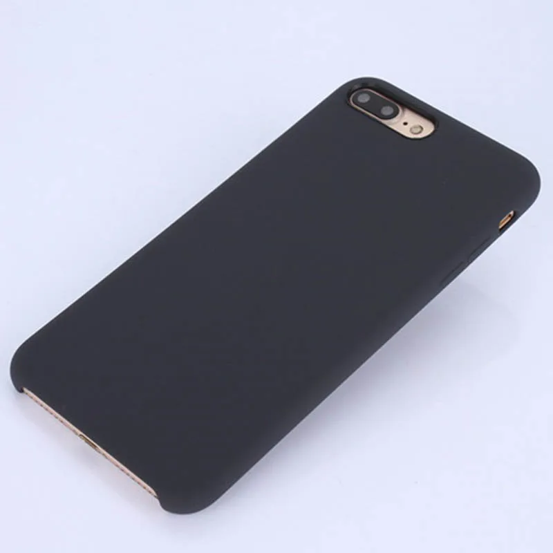 BLACK Официальный жидкий силиконовый резиновый чехол-накладка для iPhone 11 Pro Max X XS Max XR 6 6S Plus 6 7 8 Plus Мягкий сенсорный чехол Fundas - Цвет: BLACK