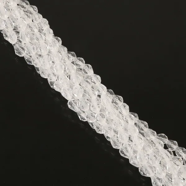 Transparent white Стиль, 70 шт./лот, цветные бусины в форме капли воды, 5X7 мм, стеклянные бусины для рукоделия, аксессуары для ювелирных изделий ручной работы - Цвет: Transparent white