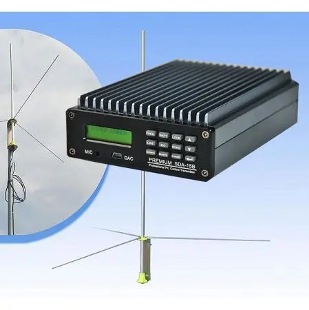CZH CZE 15B 0 15W PREMIUM SDA PC Control FM широковещательный трансмиттер 1/2 Антенна TNC kit|broadcast