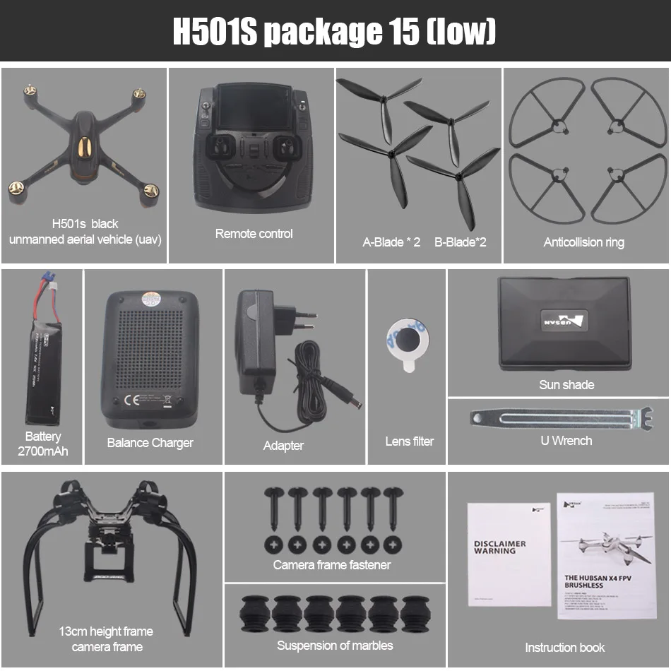 Квадрокоптер Hubsan H501S X4 с HD камерой 1080P GPS режим слежения за мной автоматический
