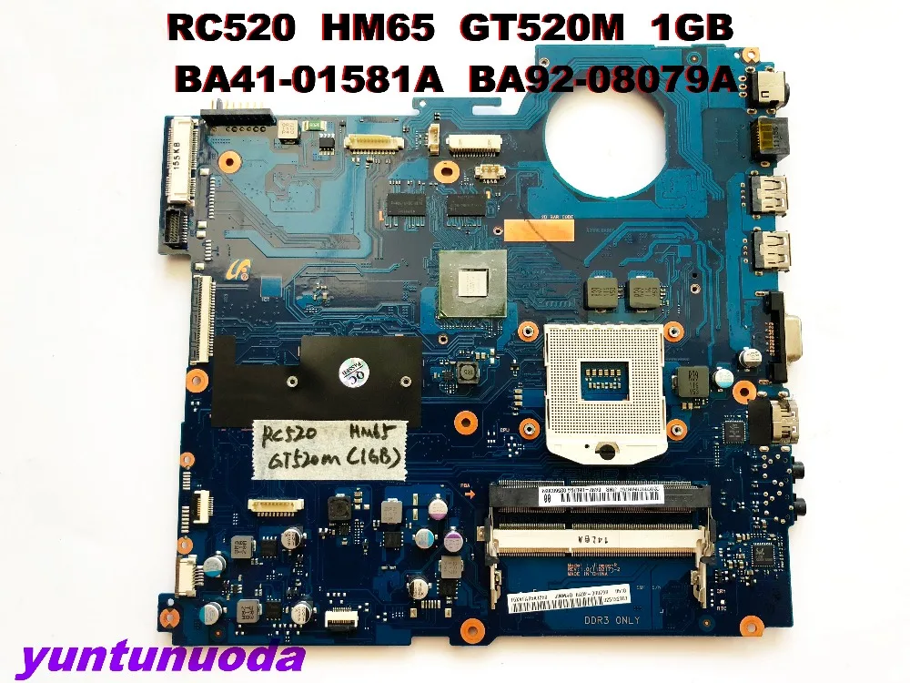 Оригинальная материнская плата для ноутбука SAMSUNG RC520 HM65 GT520M 1 ГБ BA41 01581A BA92 08079A