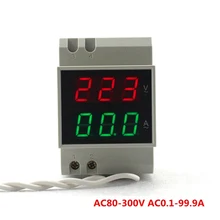 Din рейка AC80 300V AC200 450V 0 1 99.9A Напряжение Ток Панель тестер двойной