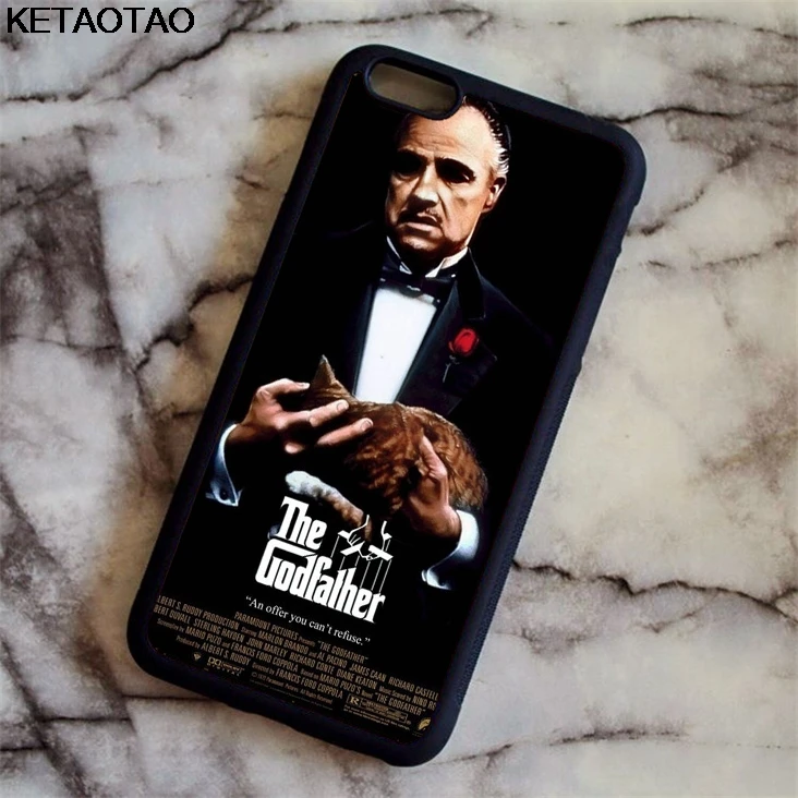 Классические Чехлы KETAOTAO Godfather для iPhone 4S 5C 5S 6 6S 7 8 Plus X Samsung S7 NOTE мягкий ТПУ резиновый