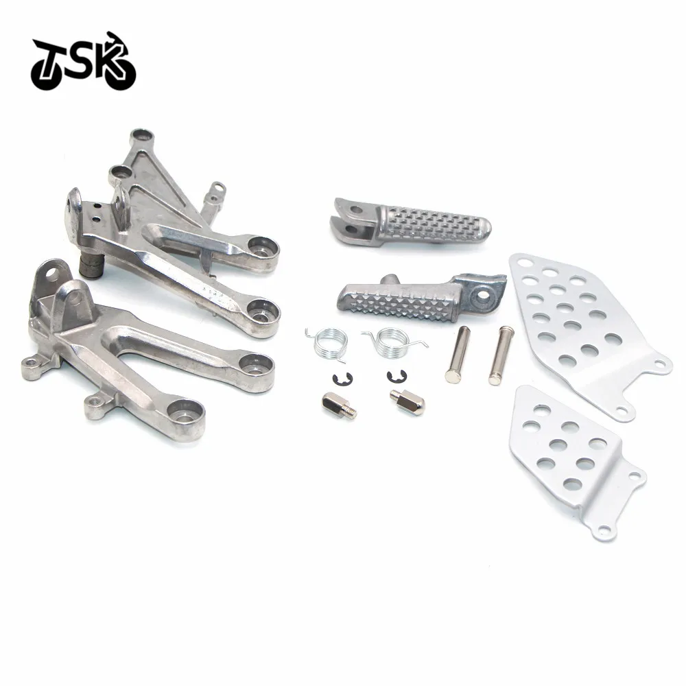 Silver Передняя подножка мотоциклиста подножки Кронштейн мото для HONDA CBR 1000RR 2004 2005 2006 2007 новые аксессуары для мотоциклов - Цвет: Silver