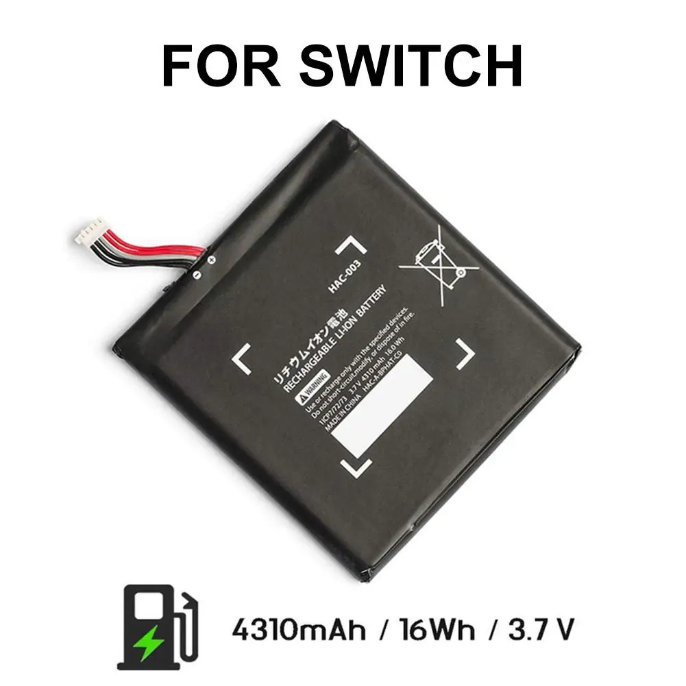 Литий ионная аккумуляторная батарея 4310mAh для консоли переключателя Nitendo 3 7 V