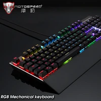 original motospeed ck108 gaming mechanical keyboard 104 keys blackbluered switch usb wired rgb backlit keyboards wrist support