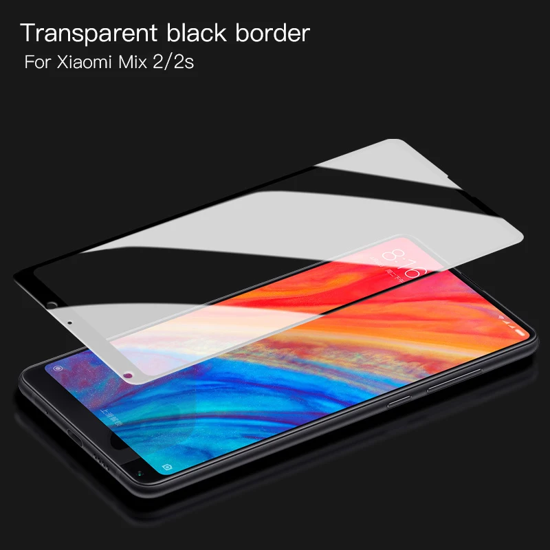 Закаленное стекло PZOZ xiaomi mi x 2 s, защитная пленка для экрана xiaomi mi x2 s, прозрачная пленка для экрана телефона mi x 2, стекло - Цвет: Black