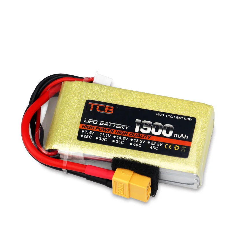 TCB RC Lipo батарея 3 S 11 1 В 1300 мАч 45C для Drone вертолет Квадрокоптер автомобиля FPV системы