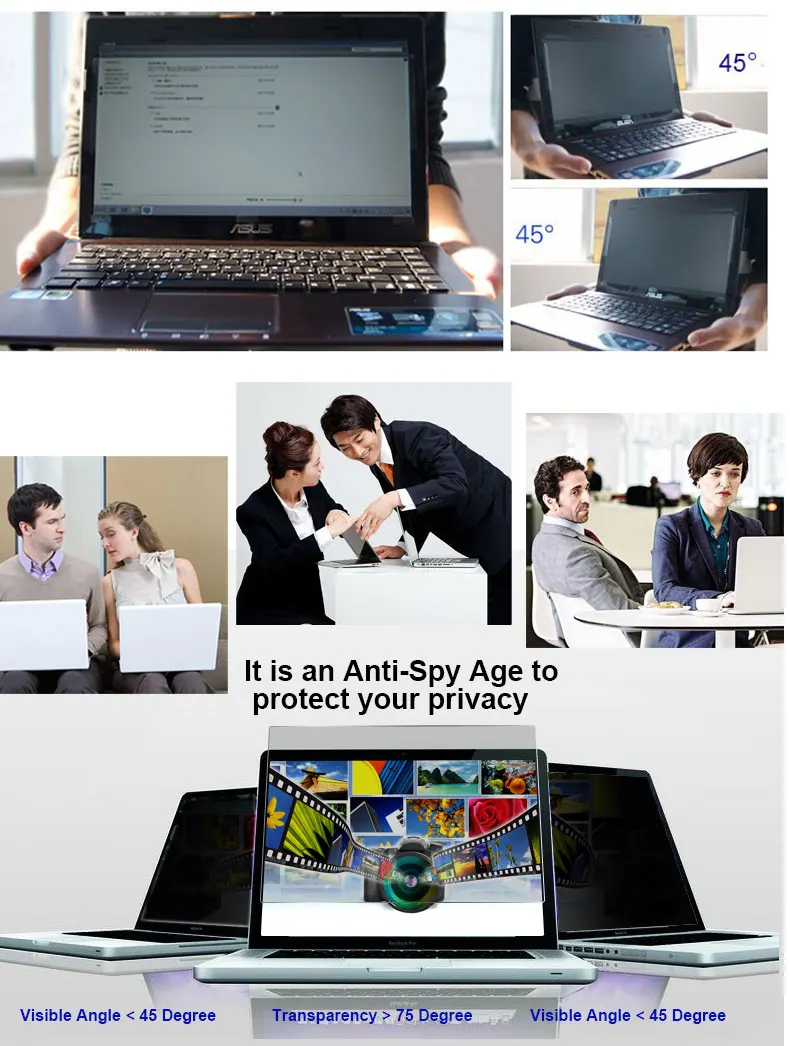Защитная пленка для экрана DELL XPS 13(XPS13-9365-D1805TS) защита от уединения защита от Blu-ray эффективная защита зрения