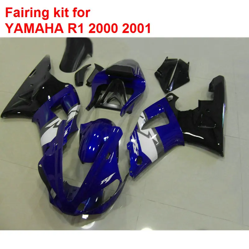 Мотоциклетный вставной обтекатель комплект для YAMAHA R1 2000 2001 ЧЕРНЫЙ Обтекатели YZF 00