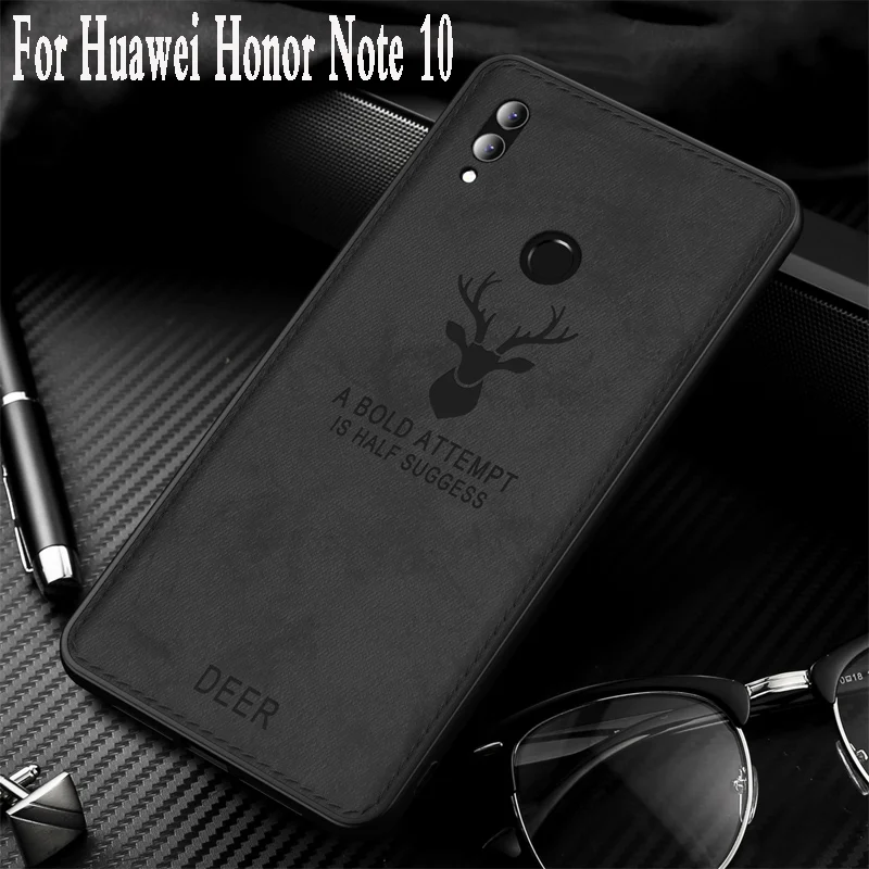 Чехол для Huawei honor note 10 тканевый чехол с рисунком задняя крышка силиконовым краем