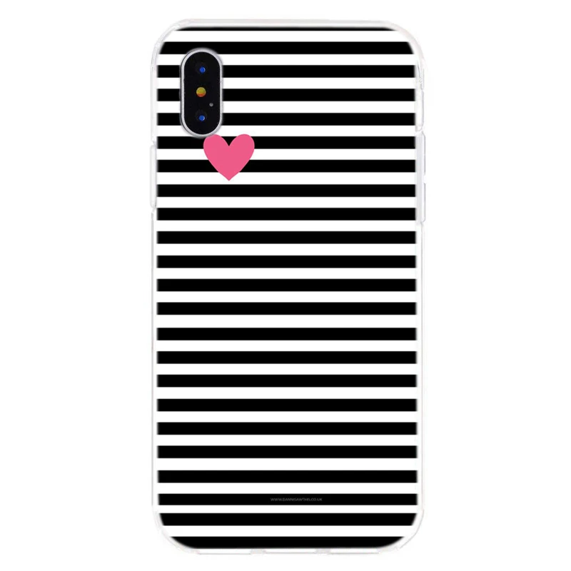 Для iPhone X XS XR Чехлы для чехлов Силиконовые ТПУ чехлы пластиковые любящее сердце TPU
