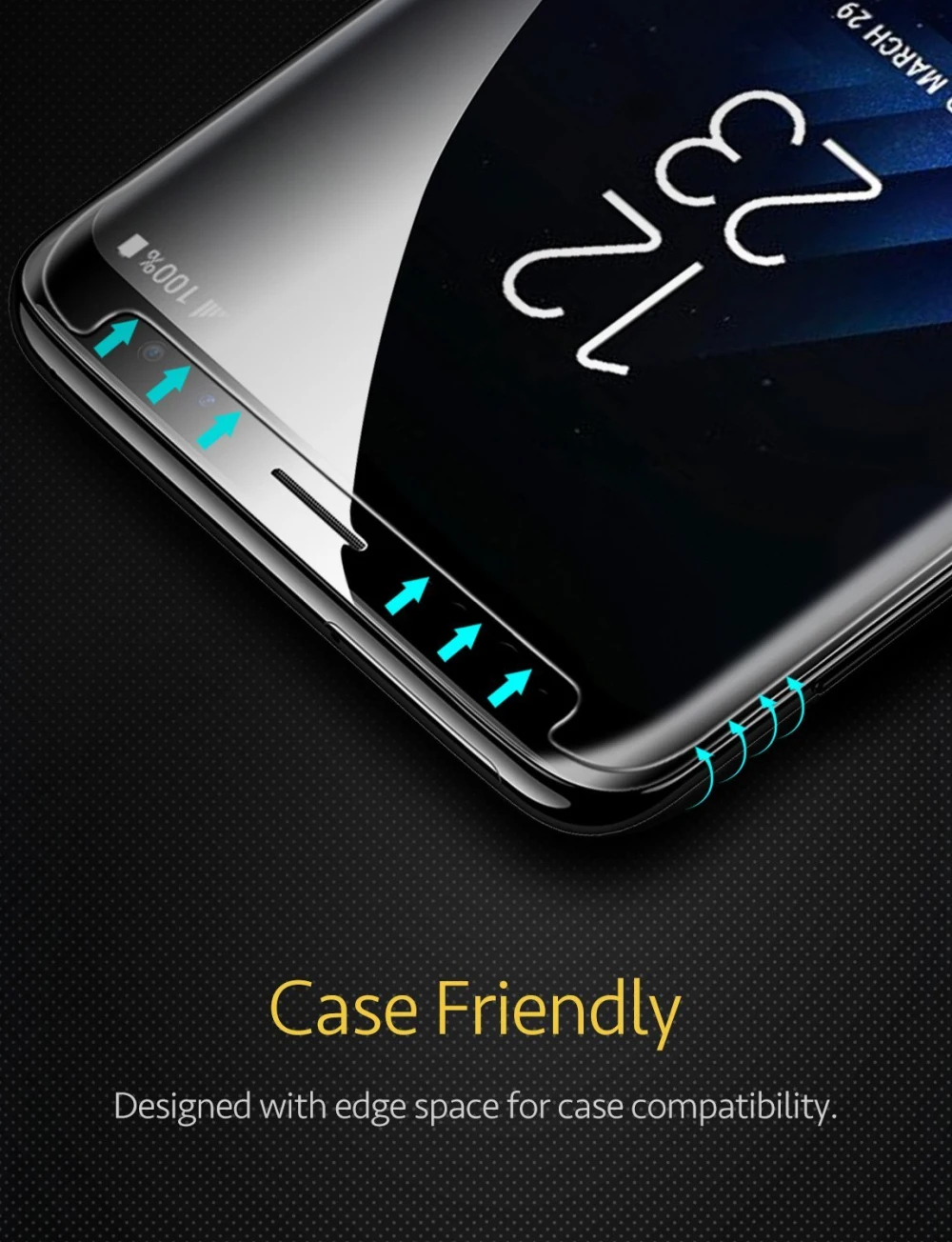 Защитное стекло закаленное 3D для Samsung Galaxy S8/9 Plus/Note8|Защитные стёкла и плёнки