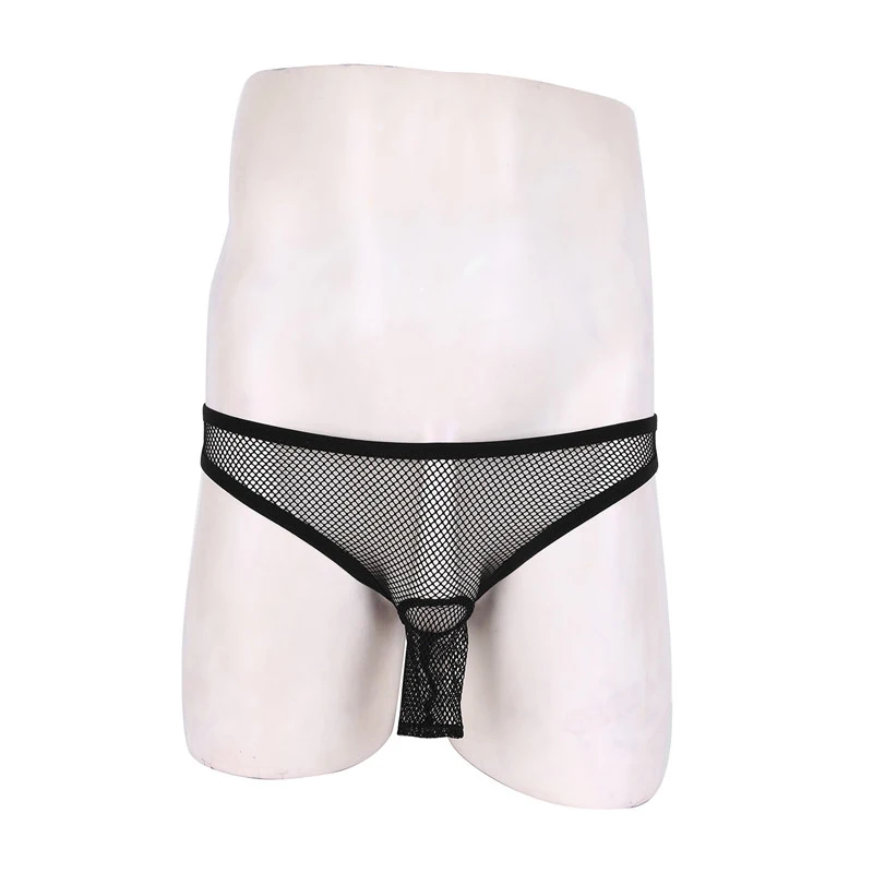 Мужское нижнее белье в сетку дышащее с открытым пенисом Сетчатое прозрачное