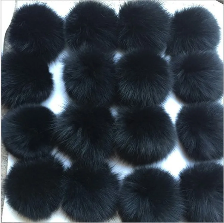 5 шт./лот 10 см из натурального меха лисы с пушистым помпоном пушистый натуральный