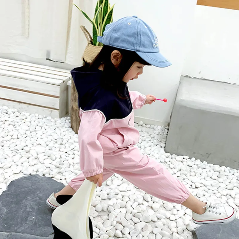 DFXD 2019 Spring Children Clothing Sets Toddler Outfits Casual Two Piece Sport Suits Full Sleeve Hooded Coat+Pant Kids 2-6Y | Детская