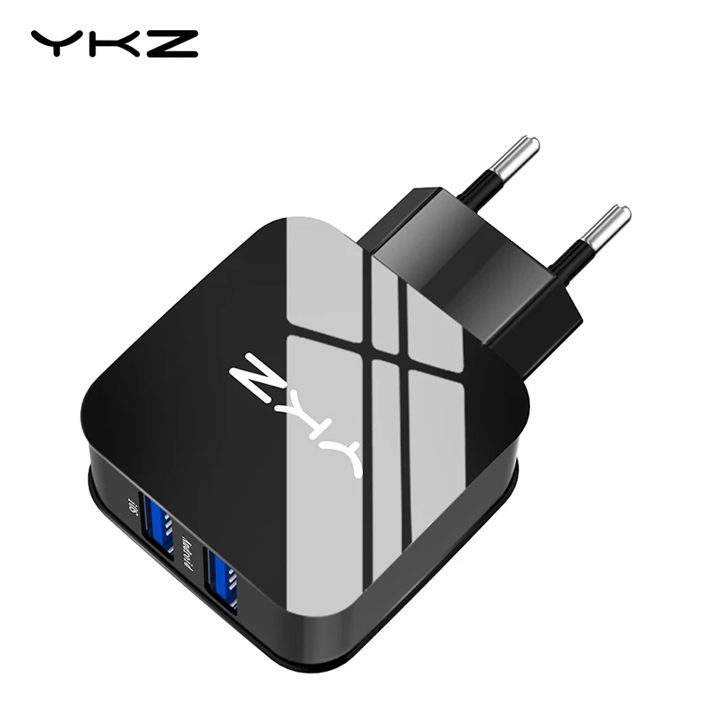 YKZ универсальное двойное USB зарядное устройство EU US настенное для мобильного