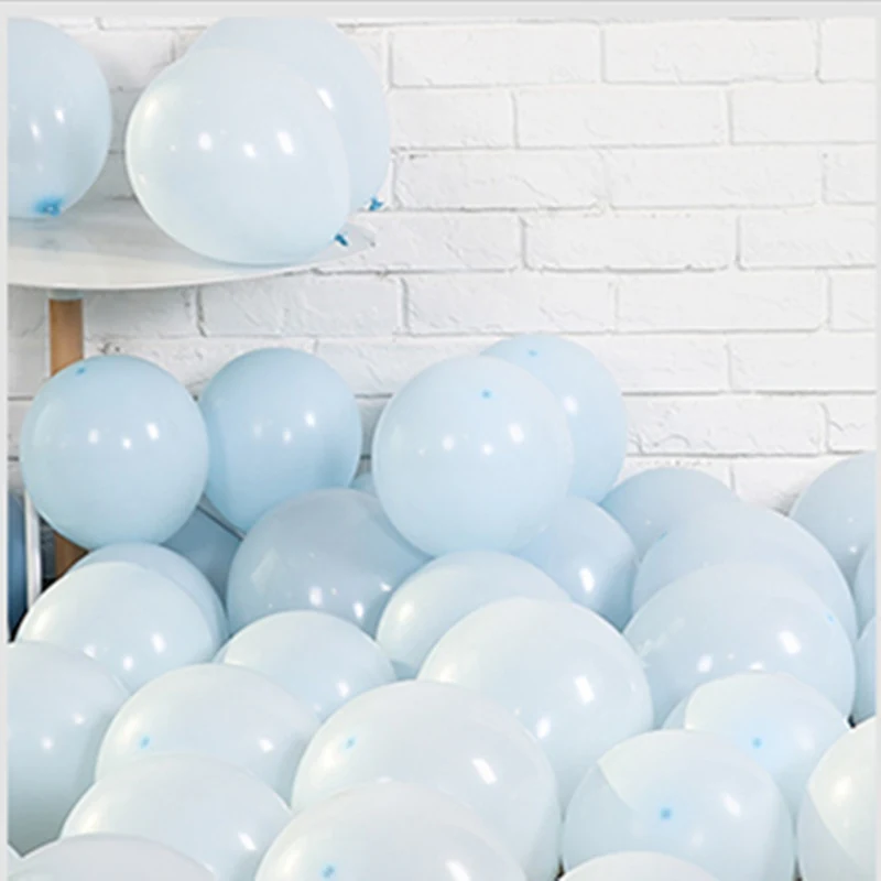 10pcs macaron blue 10 шт. Макарон синий серый латекс конфетти для воздушного шара 10 дюймов Свадьба День Рождения Вечеринка ребенок душ вечерние аксессуары - Цвет: 10pcs macaron blue