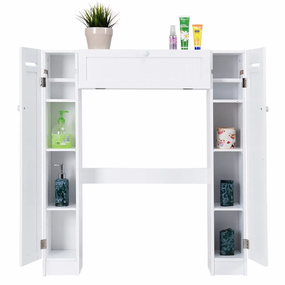 White Over-the-Toilet Storage Cabinet 2