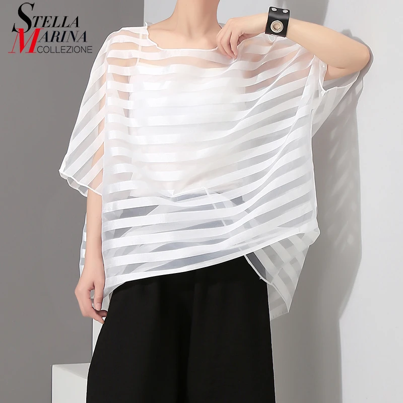 Новинка 2018 г. корейский стиль лето для женщин Большие размеры черный белый цвет