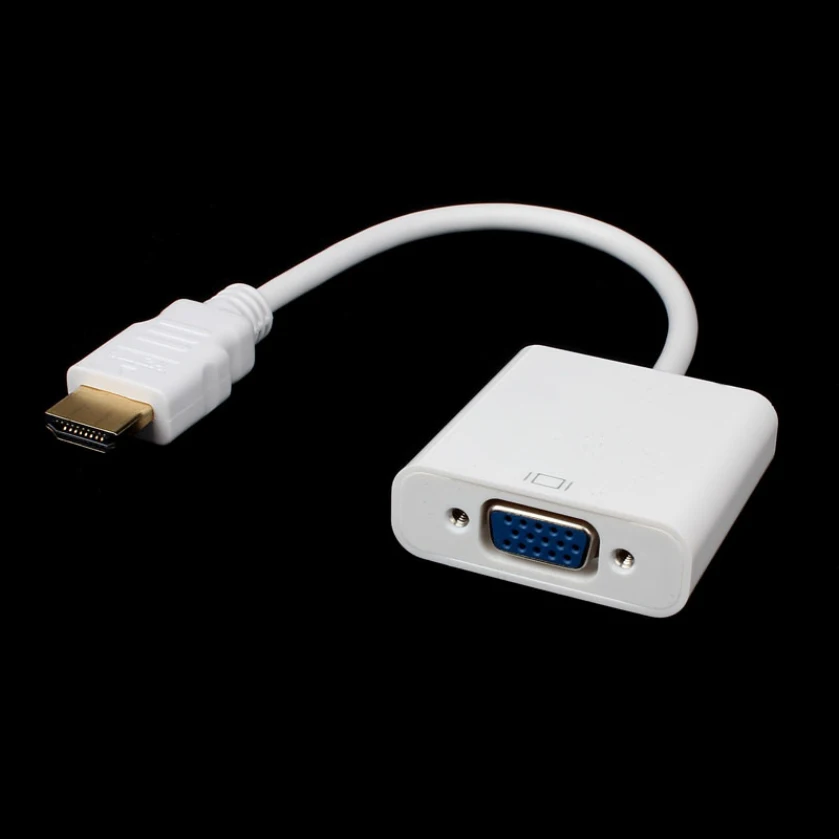 Цена по прейскуранту завода Белый HDMI к VGA 3 5 мм разъем аудио кабель адаптер